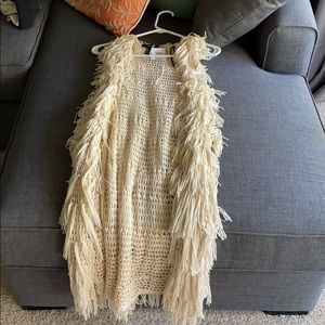 Vintage long fringe vest